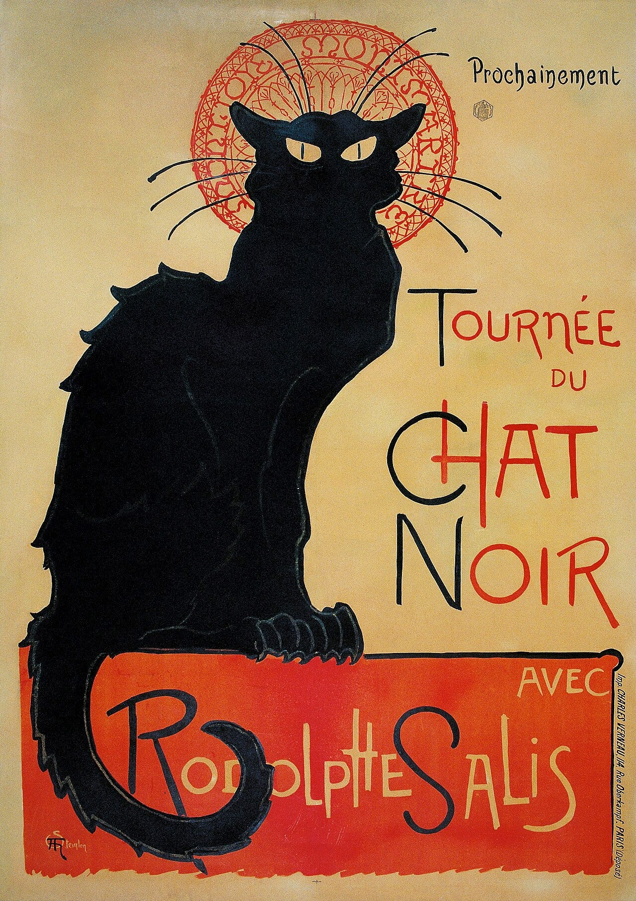 Theophile Steinlen, Tournee du Chat Noir, 1896 Theophile Steinlen, Tournee du Chat Noir, 1896