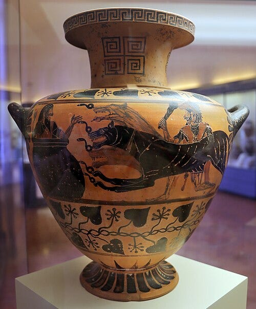 File:Pittore di busiride, hydria ceretana con ercole, cerbero, euristeo e cavalli alati, 525 ac ca. 01.jpg File:Pittore di busiride, hydria ceretana con ercole, cerbero, euristeo e cavalli alati, 525 ac ca. 01.jpg