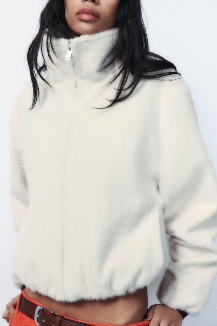 Zara SOFT JACKET - Ecru - Image 1