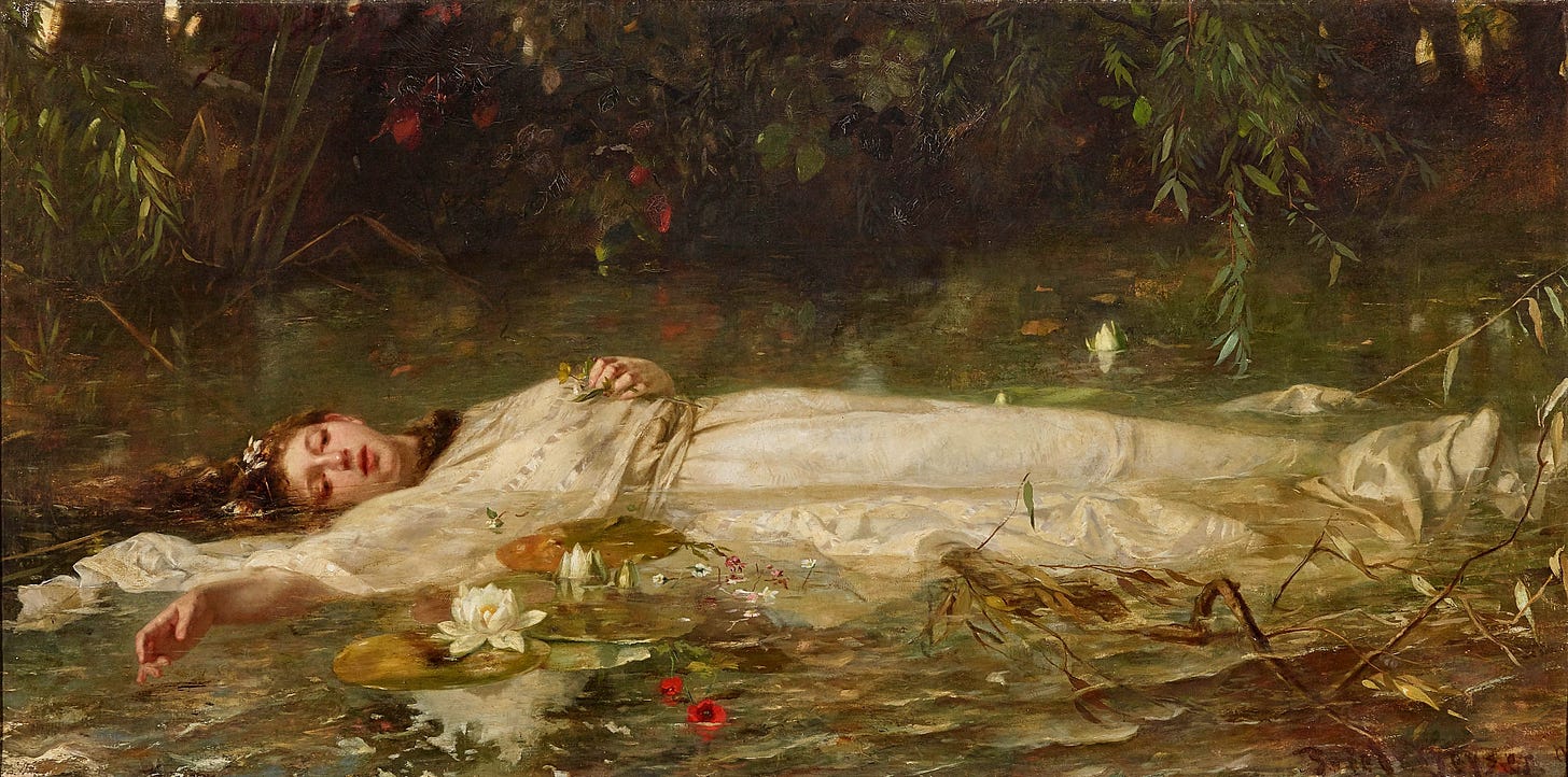 A woman drowning, drained of everything, the way comparison quietly bleeds a woman of her wealth