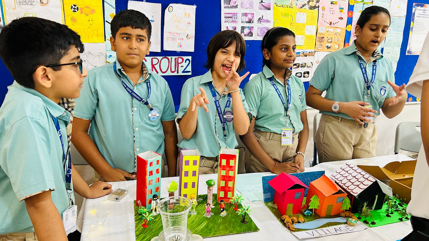 Gyanshree School kids with their science project Gyanshree School kids with their science project
