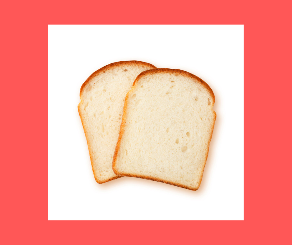 A piece of bread on a white background

Description automatically generated