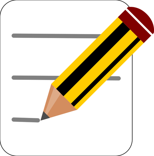 Image showing a paper and a pencil writing on it Image showing a paper and a pencil writing on it