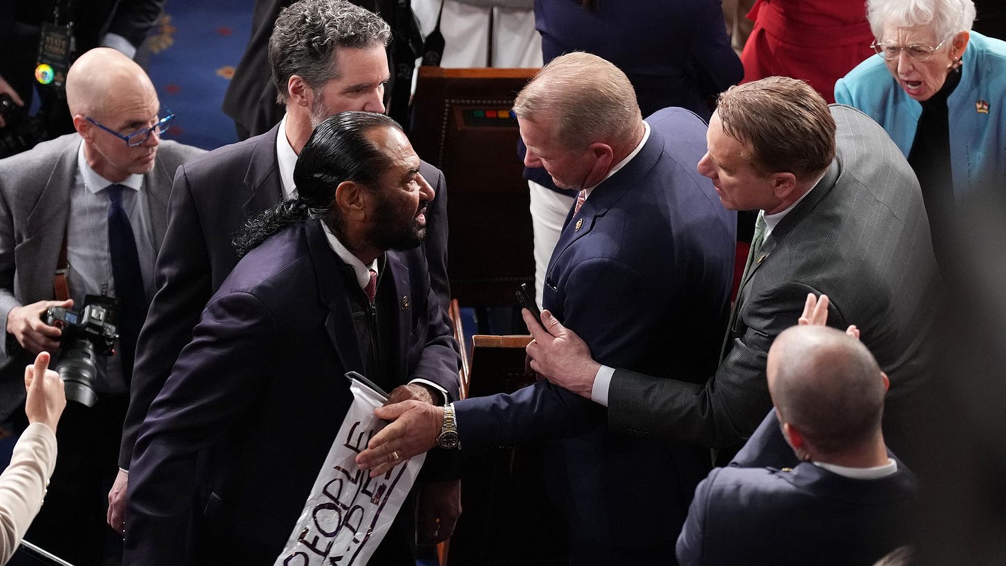 Al Green escorted out of State of the Union after scuffles with Republicans