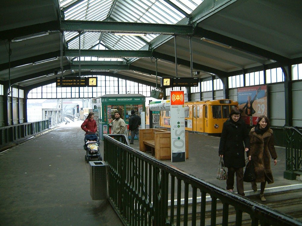 Photograph of a U-Bahn station in Berlin
