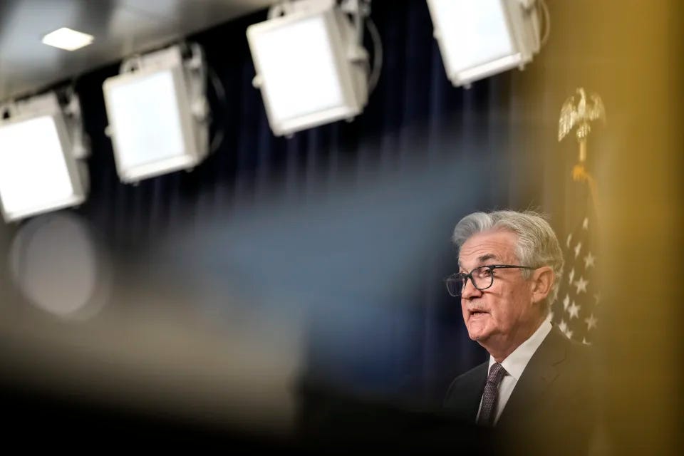 WASHINGTON, DC - SEPTEMBER 21: U.S. Federal Reserve Board Chairman Jerome Powell speaks during a news conference following a meeting of the Federal Open Market Committee (FOMC) at the headquarters of the Federal Reserve on September 21, 2022 in Washington, DC. Powell announced that the Federal Reserve is raising interest rates by three-quarters of a percentage point. (Photo by Drew Angerer/Getty Images) WASHINGTON, DC - SEPTEMBER 21: U.S. Federal Reserve Board Chairman Jerome Powell speaks during a news conference following a meeting of the Federal Open Market Committee (FOMC) at the headquarters of the Federal Reserve on September 21, 2022 in Washington, DC. Powell announced that the Federal Reserve is raising interest rates by three-quarters of a percentage point. (Photo by Drew Angerer/Getty Images)