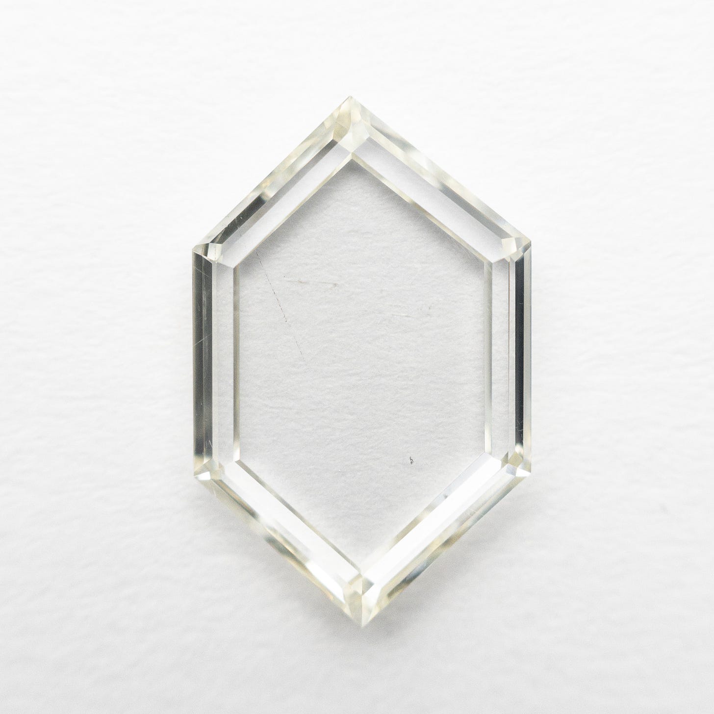 A hexagon portrait cut diamond A hexagon portrait cut diamond