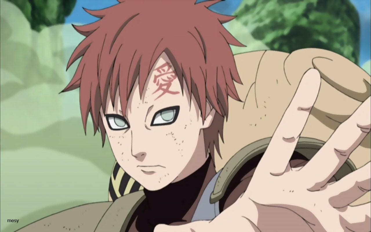 Gaara when he was sealing a former Mizukage in the great ninja war  #kazekage #anime #manga #shinobi | Gaara, Anime naruto, Naruto