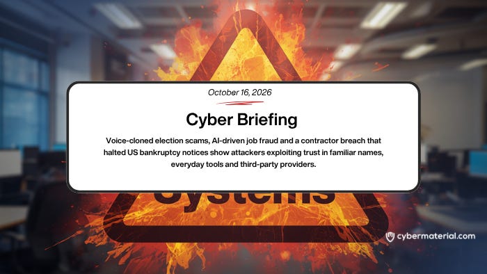Cyber Briefing for October 16, 2026 – CyberMaterial