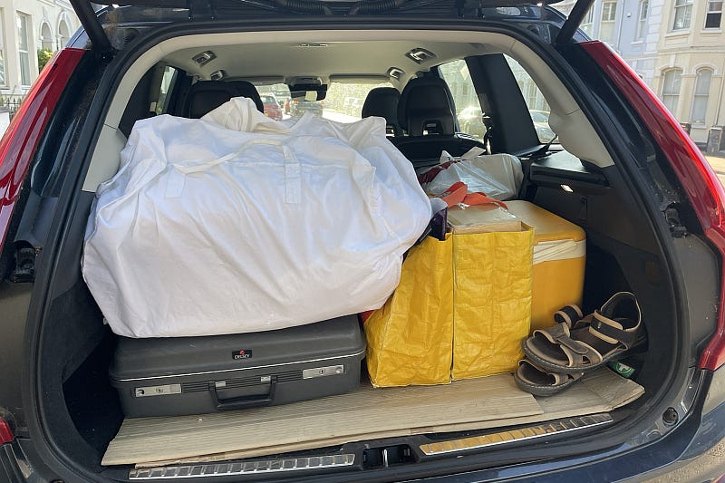 A very full boot/trunk