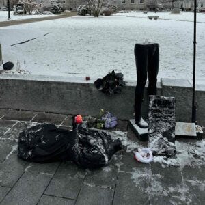 Demonic Christmas Display at State House Destroyed Demonic Christmas Display at State House Destroyed