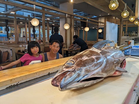 Tuna carving show, Okinawa, Japan
