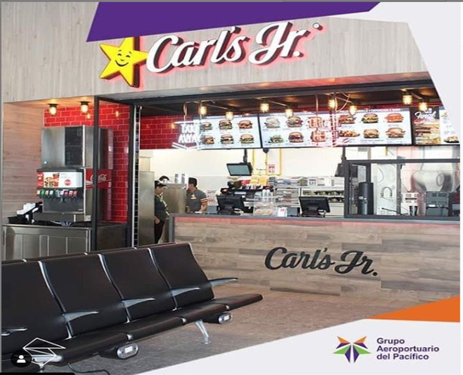 Carl's Jr aguascalientes aeropuerto