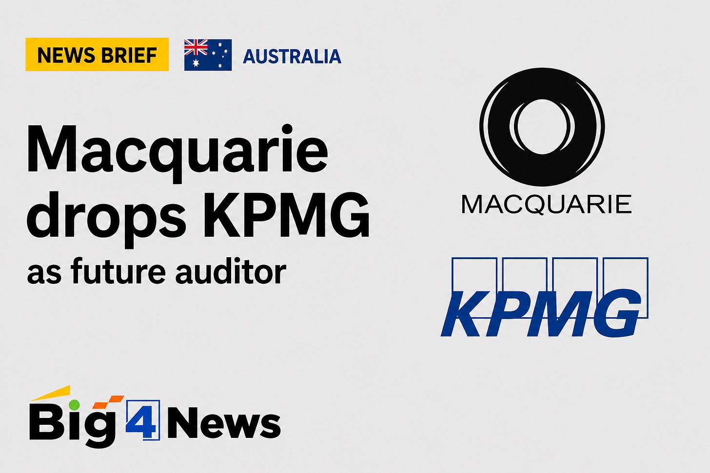 Macquarie drops KPMG as future auditor, citing capacity and culture concerns Macquarie drops KPMG as future auditor, citing capacity and culture concerns
