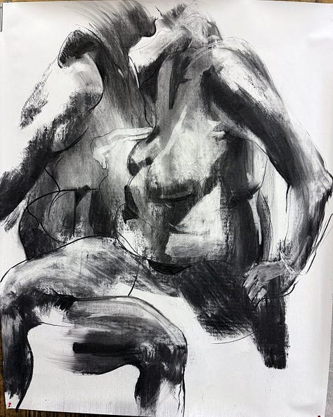 charcoal and crayons drawings — 2024-2025