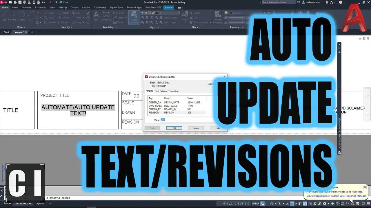 Stack Text Autocad Easy AutoCAD Trick to Automate Layout Text! - by Brandon