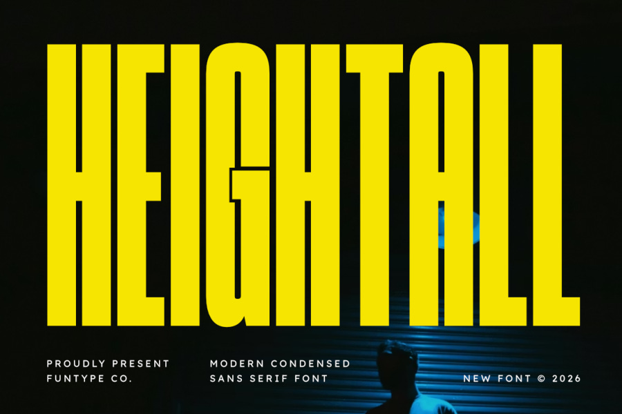 Heightall Bold Condensed Font