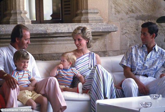 King Juan Carlos of Spain rumoured to have made a pass at Princess Diana |  Daily Mail Online