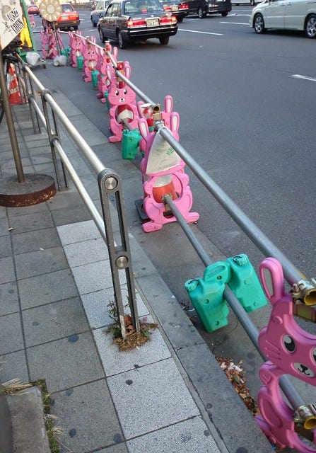 pink rabbit traffic cones pink rabbit traffic cones