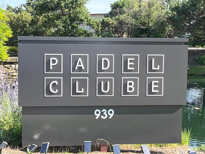 Playing padel at Padel Clube in Illinois