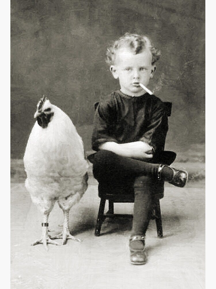 Smoking Child - black / white | Photographic Print