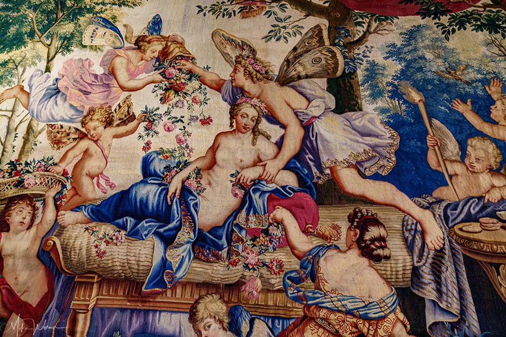 Some of the many tapestries