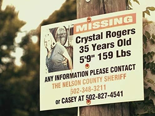 A missing sign for Crystal Rogers. A missing sign for Crystal Rogers.