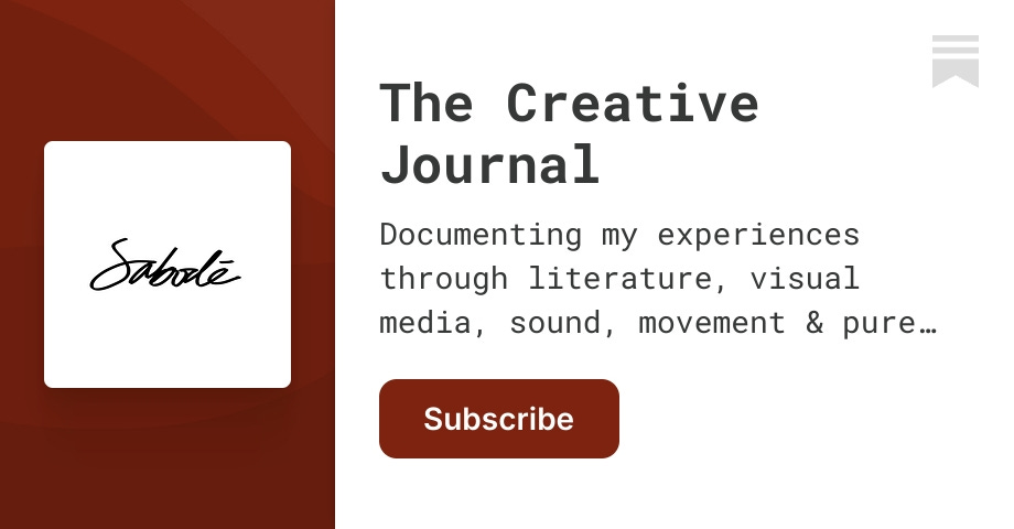 Substack Journal Idea The Creative Journal | Sabodé | Substack