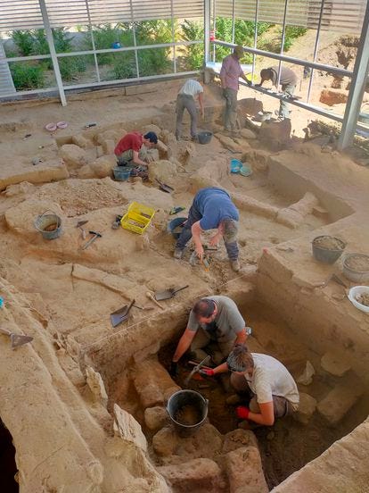 A team of archeologists excavates the Iron Age site at the Cerro de San Vicente in Salamanca, Spain in August. A team of archeologists excavates the Iron Age site at the Cerro de San Vicente in Salamanca, Spain in August.