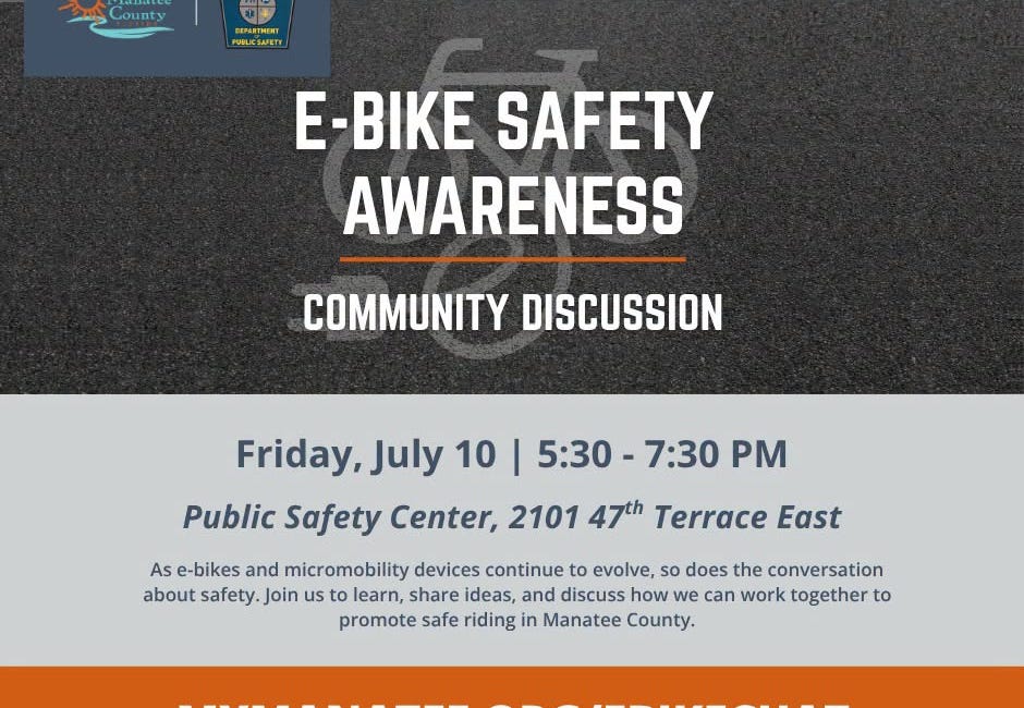 Manatee County to Host Community Discussion on E-Bike Safety and Micromobility