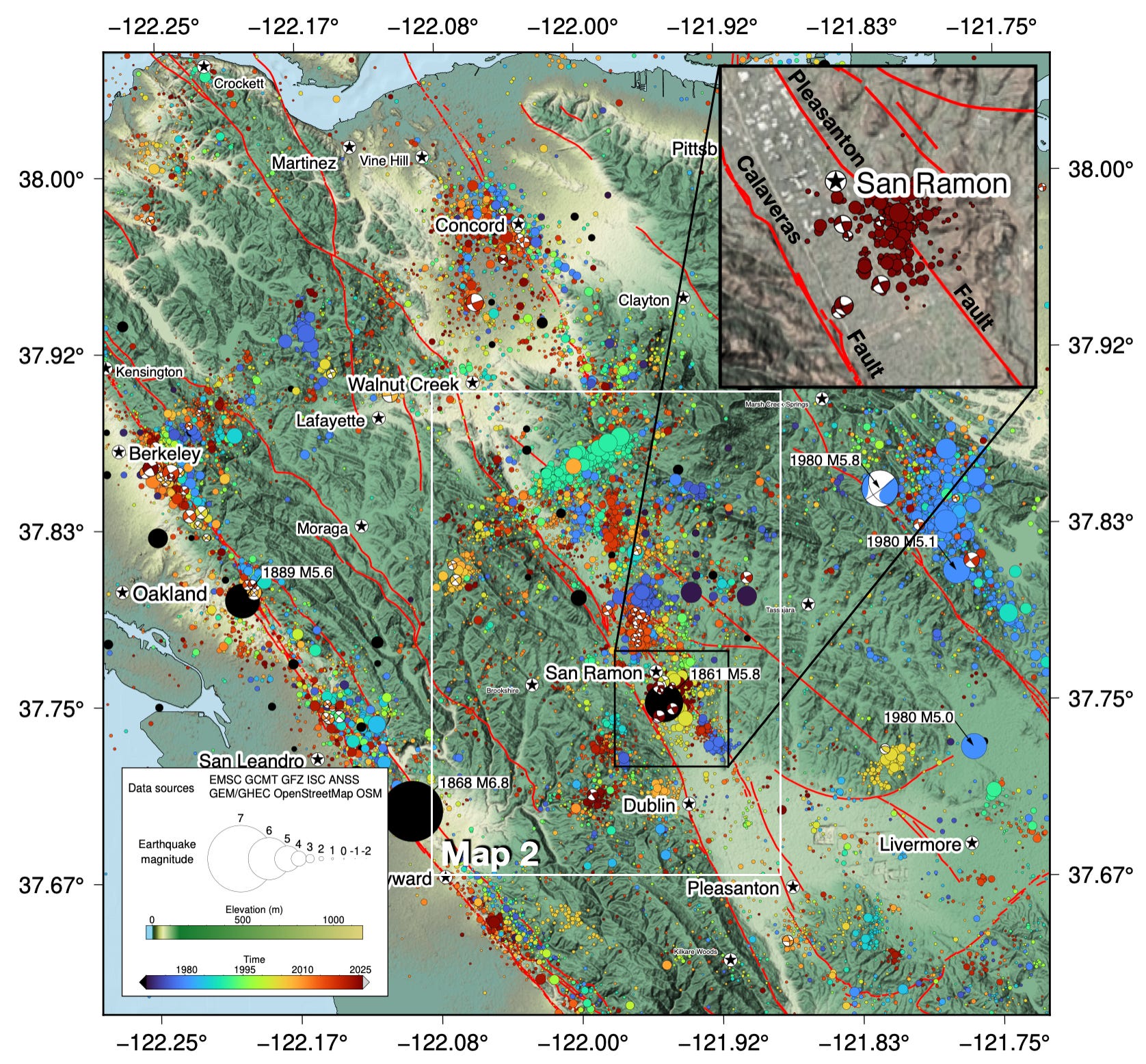 Earthquake swarm rattles San Ramon, CA for over a month