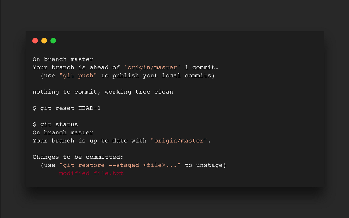 Git Explained - Unstage, Unmodify & Undo