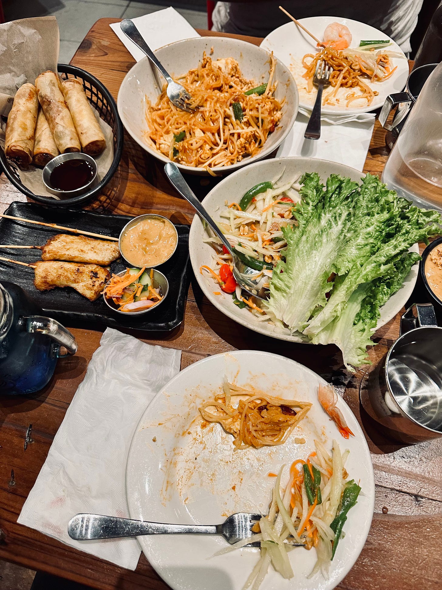 a picture of the food inhaled at dinner.
