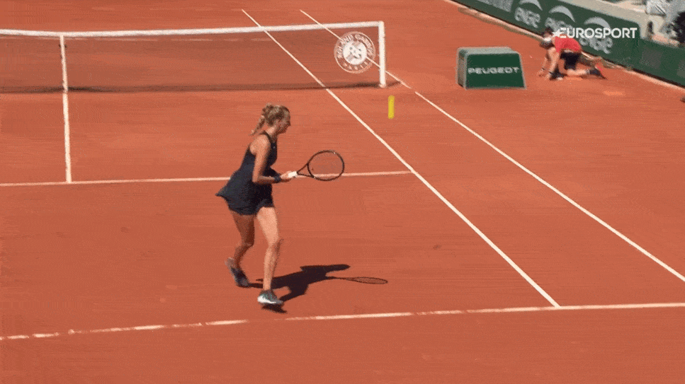 the winning moment for Kvitova the winning moment for Kvitova