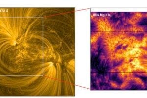 Side by side composite image of the Sun