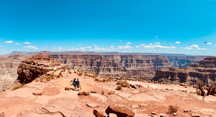 park, rocks, canyon, sky, river, dam