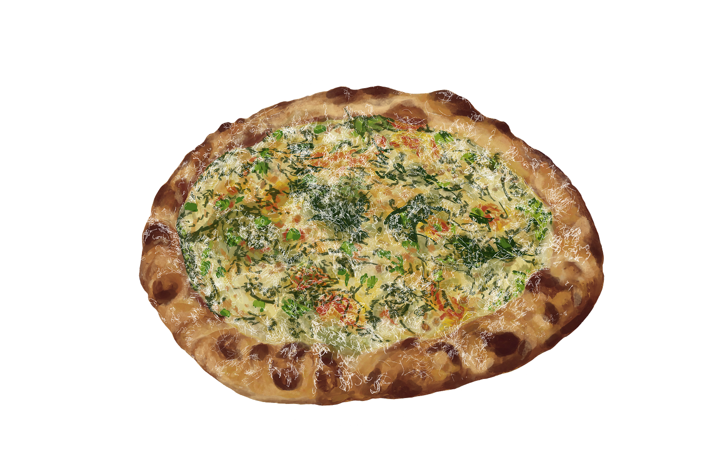 Wallflour Pizza's Broccaway Beach pie