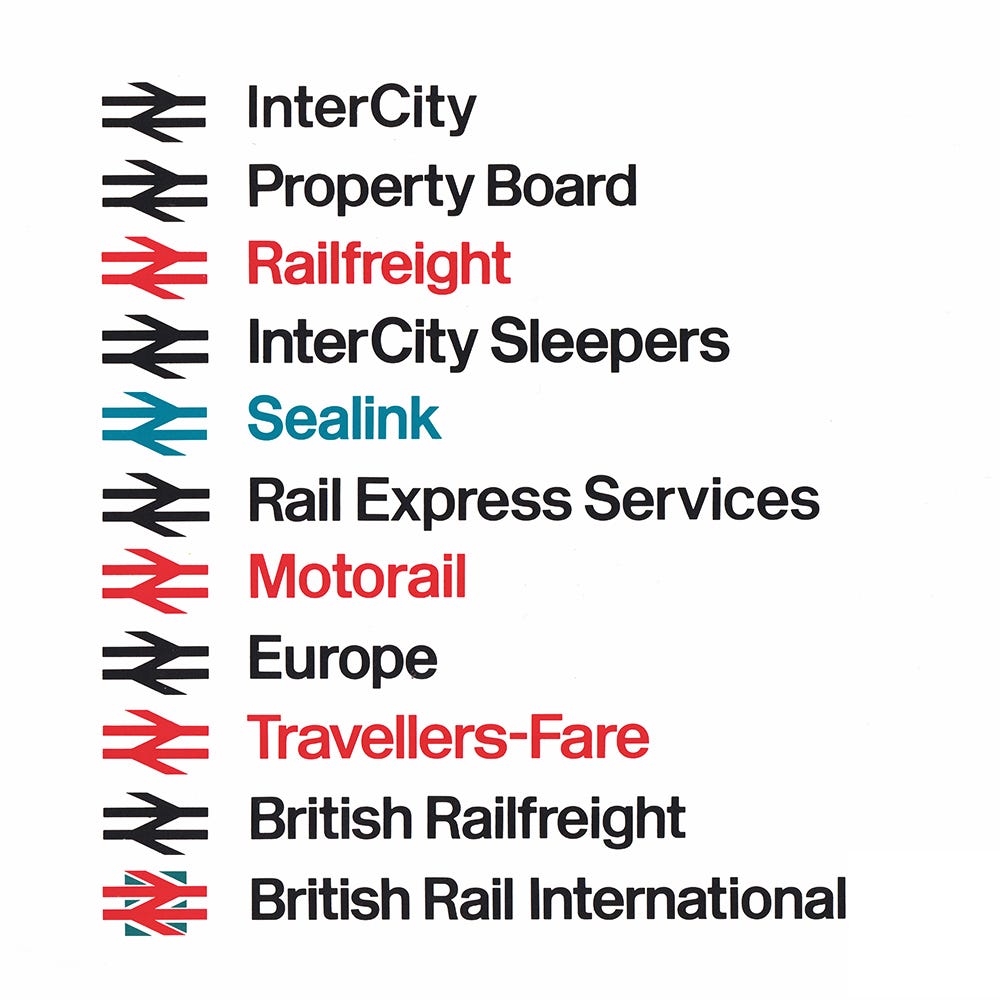 Design Research Unit and Gerald Barney's 1965 logo for British Rail