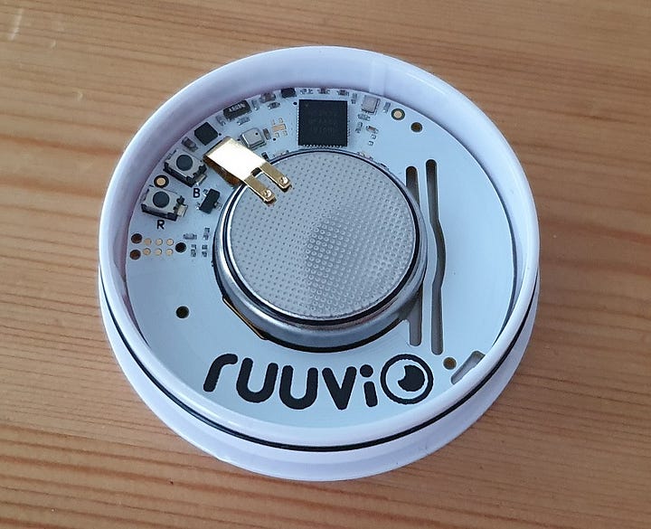 RuuviTag with and without the cover