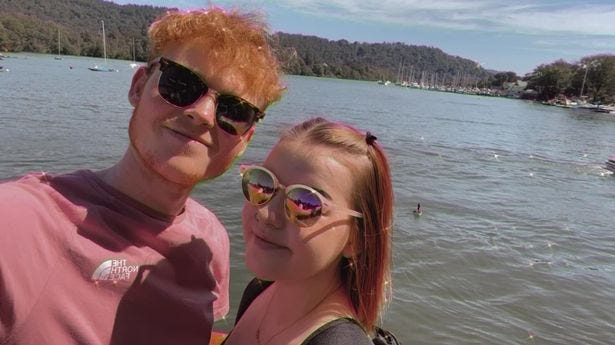 Molly Ross, pictured with partner Nathan, whose sudden death has left family in a state of shock