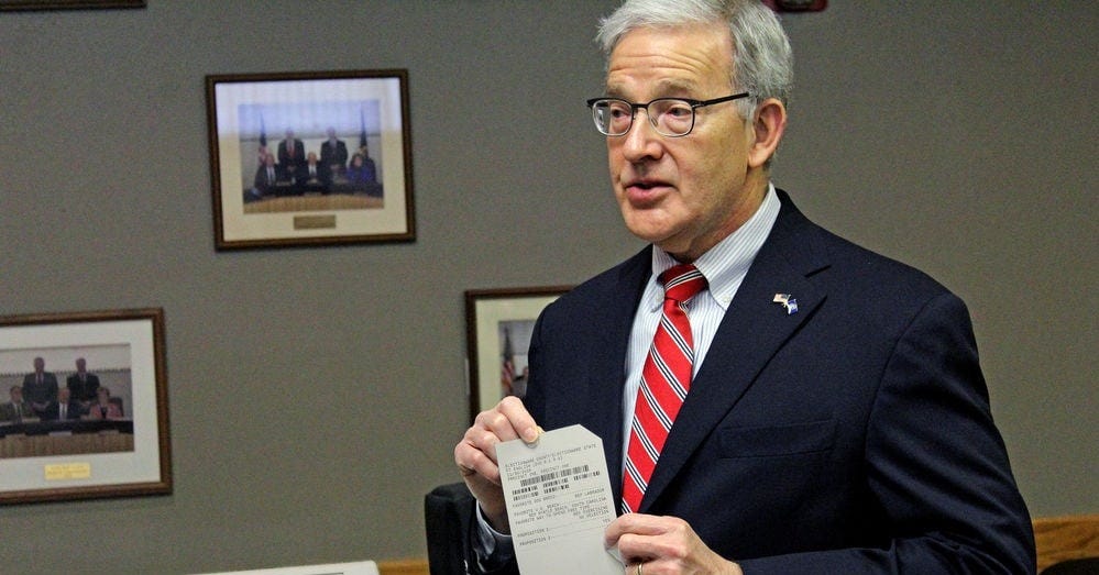 Secretary of State Bob Evnen says updated machines assure secure elections  voting