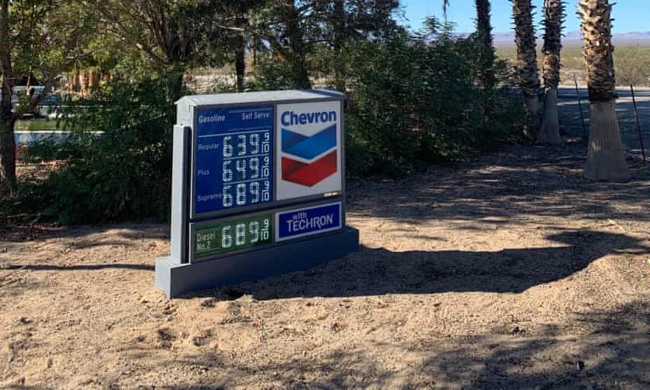 gas station price sign