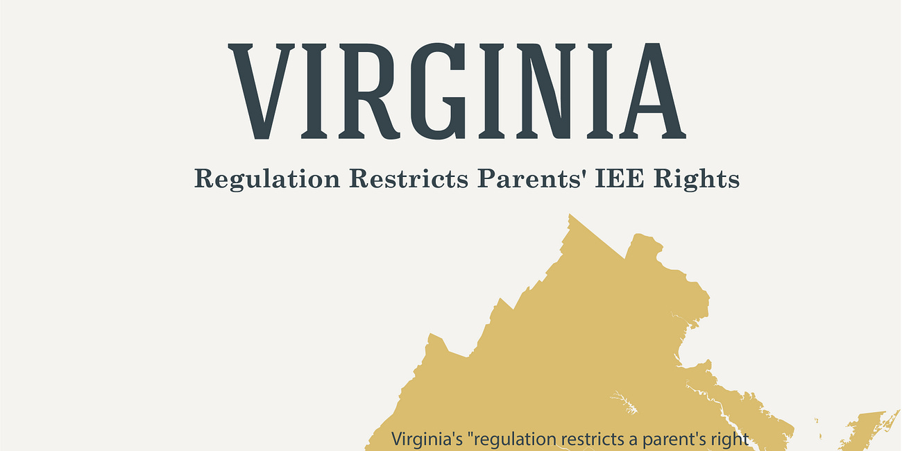 Virginia Regulation Restricts Parents' IEE Rights