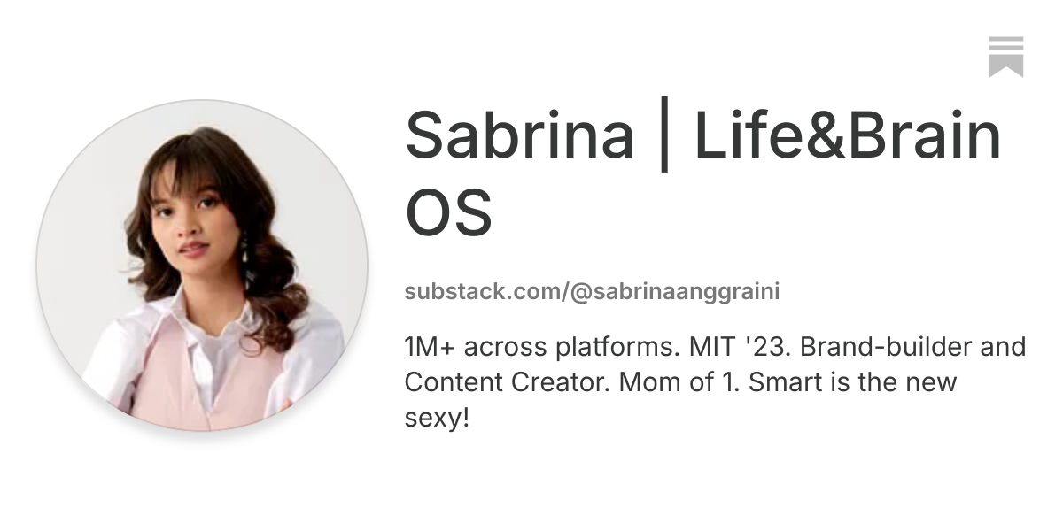 Sabrina | Life&Brain OS | Substack