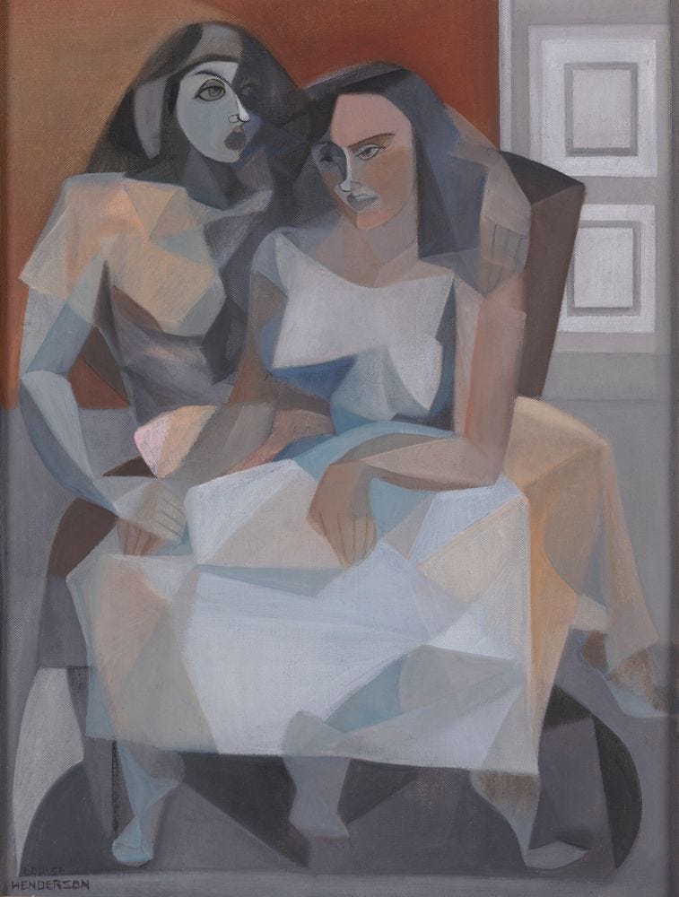 2011-0012-1; Les deux amies (The two friends); 1953; Henderson, Louise ; cropped 2011-0012-1; Les deux amies (The two friends); 1953; Henderson, Louise ; cropped