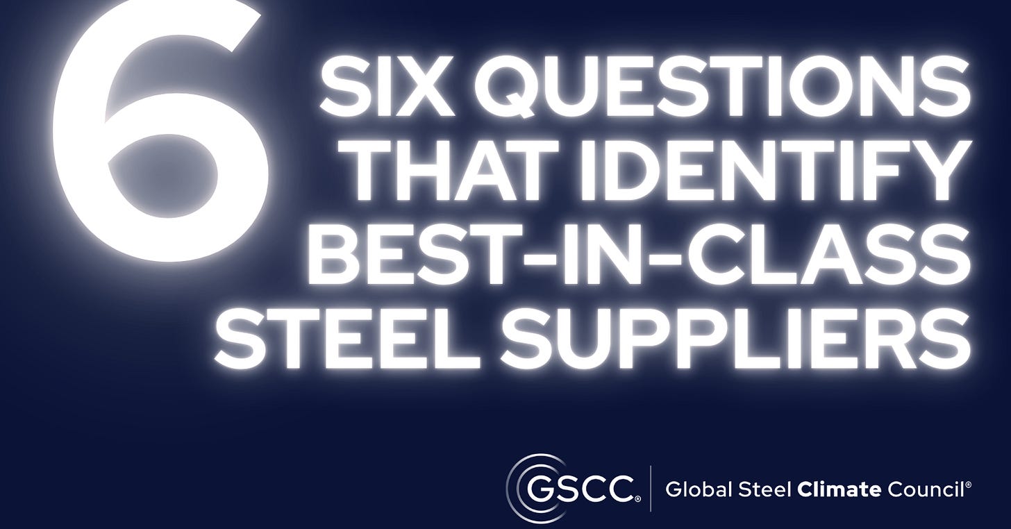 Global Steel Climate Council Six 6 Questions that Identify Best in Class Steel Suppliers