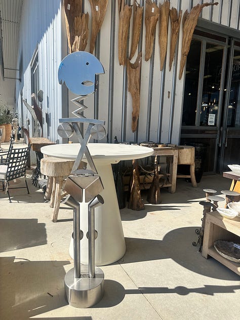 sculptural furniture at Round Top