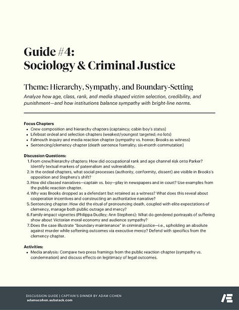 Captain's Dinner Academic Discussion Guide