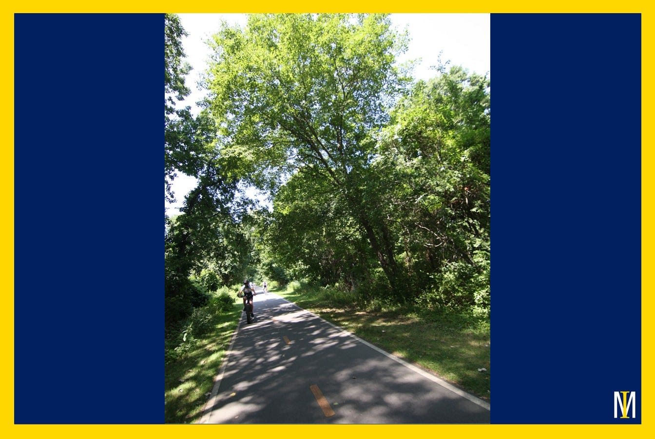Riding the rail trail. Riding the rail trail.