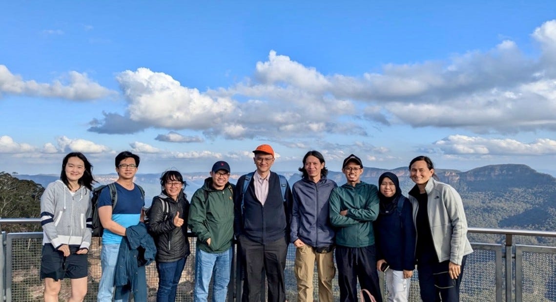 Visiting the Three sisters in Katoomba